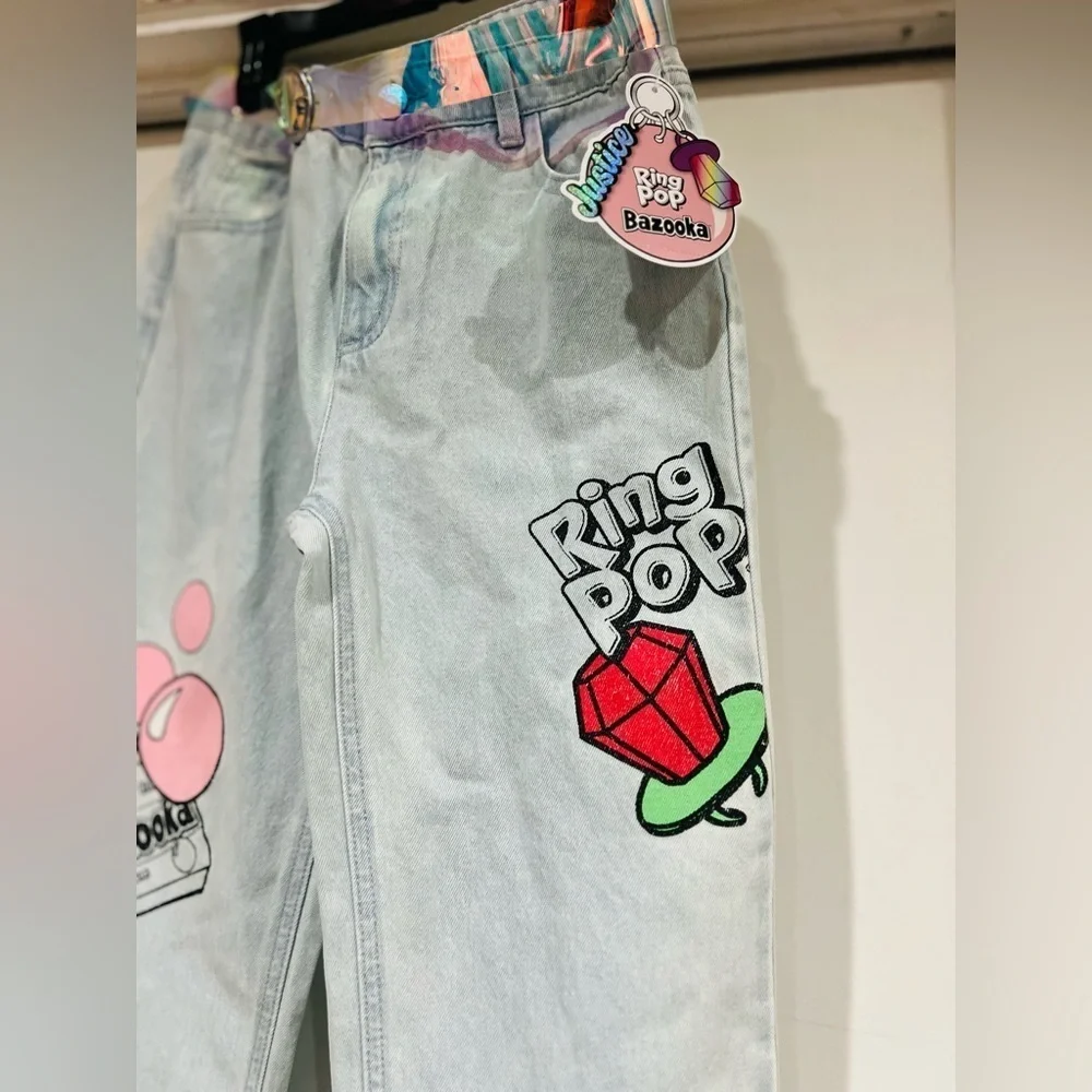 Justice girls ring pop callab jeans new 12